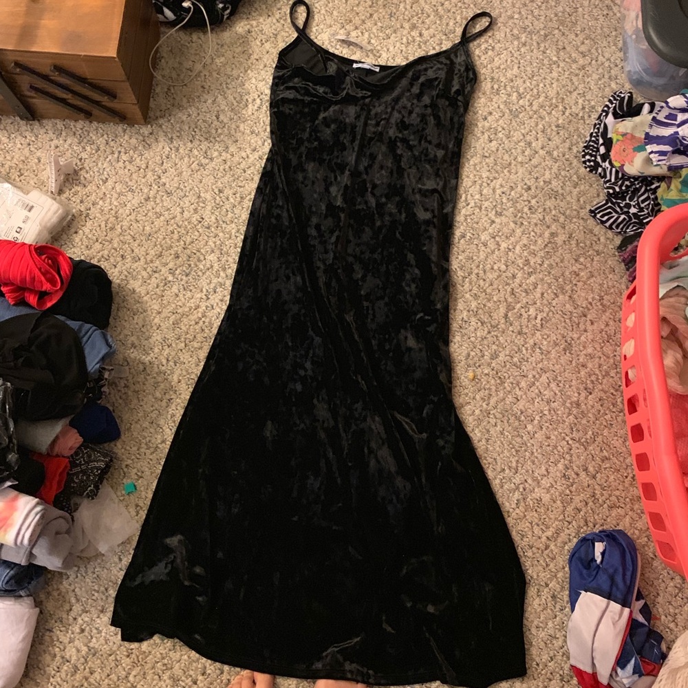 Crushed Velvet Maxi Dress